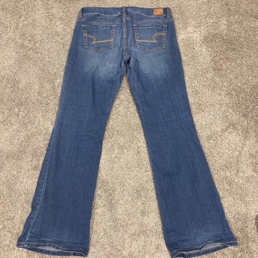 American Eagle Favorite Boyfriend Jeans Womens 8 Medium Wash Stretch Bootcut - Picture 7 of 7